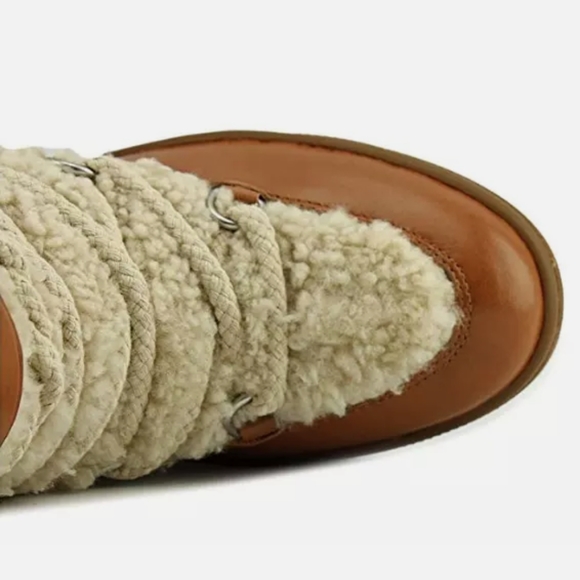 NWT COACH Monroe Shearling wedge bootie - Picture 3 of 8